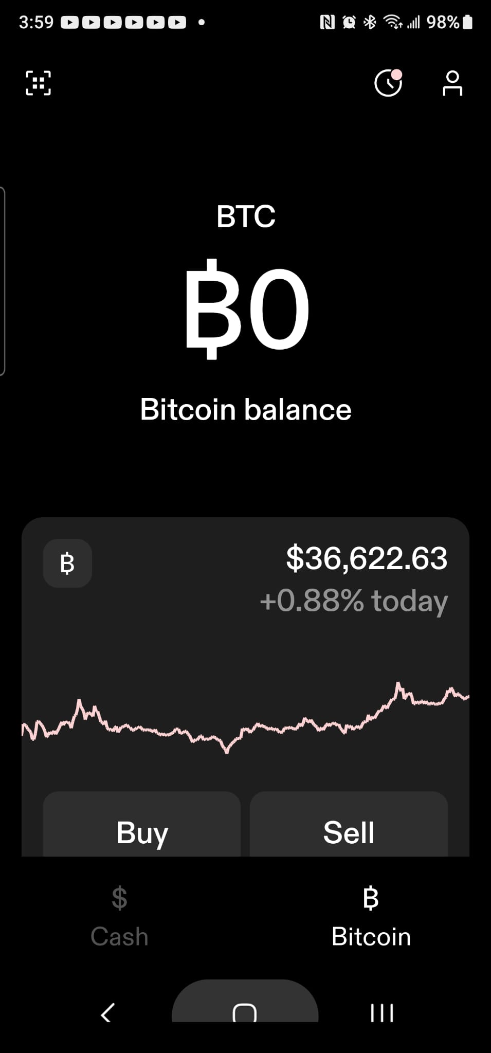看到点击Bitcoin,出现购买页面, 点击BUY购买比特币!.jpg