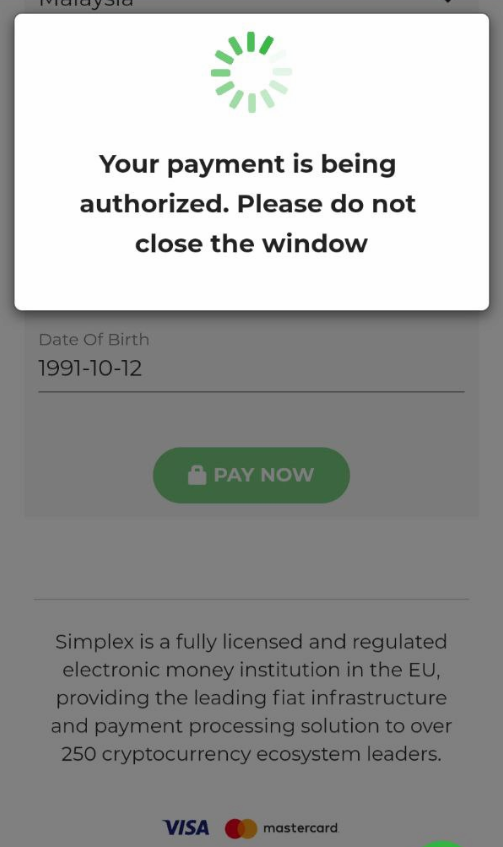 输入个人资料以及收账单地址 输入验证吗,点击继续。 输入验证吗,购买币.png