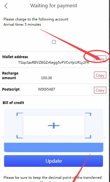 进到提币的页面, 点击recharge 输入金额整数、点击金额.png